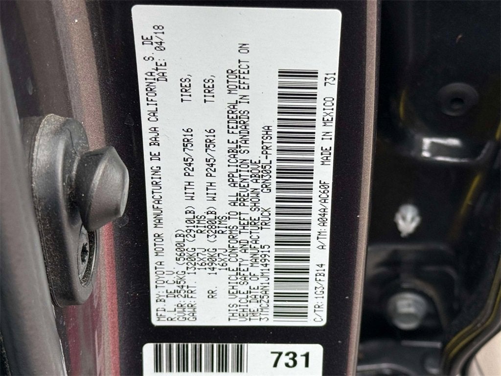 2018 Toyota Tacoma SR