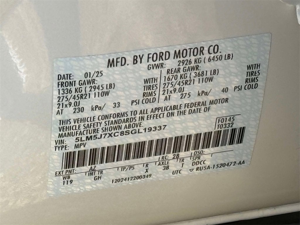 2025 Lincoln Aviator Reserve