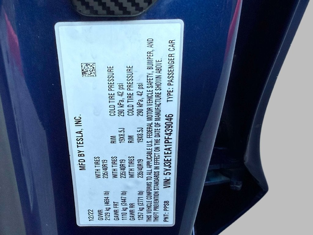 2023 Tesla Model 3 NA