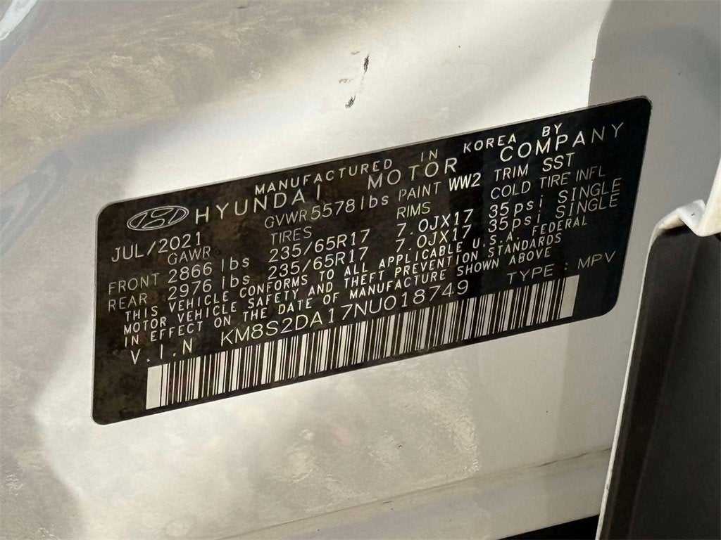 2022 Hyundai Santa Fe Hybrid Blue